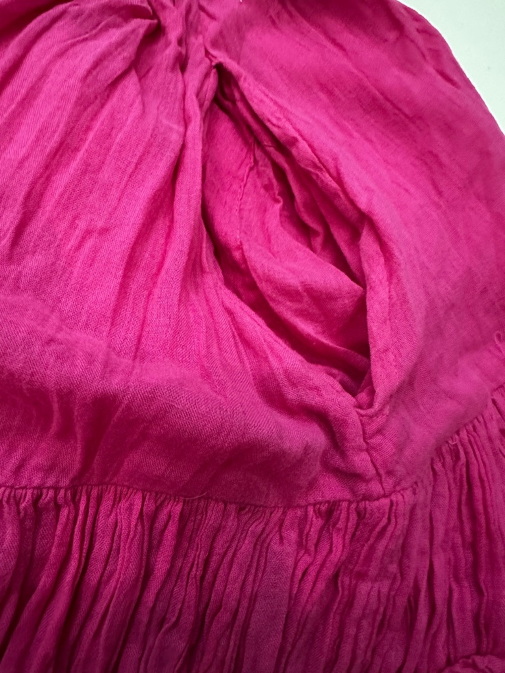 Free People Pink Smocked Tiered Mini Dress - Picture 9 of 10